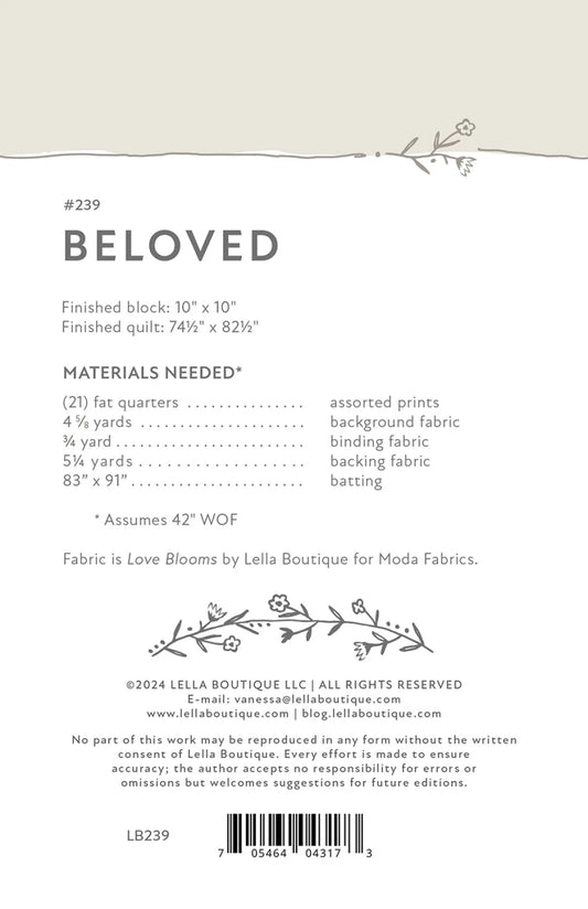 Beloved Quilt Pattern | Lella Boutique
