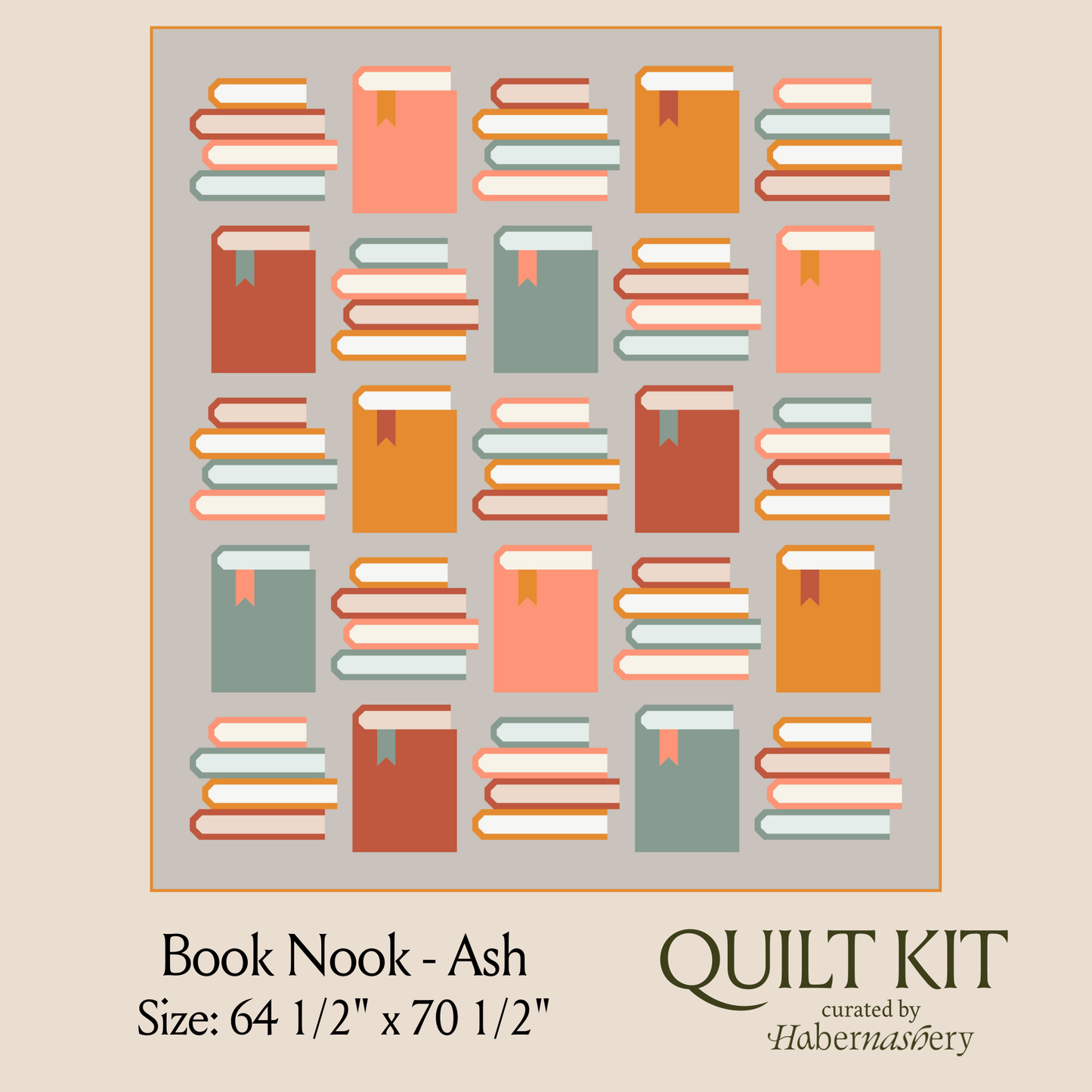 Book Nook Quilt Kit - Curated by Habernashery
