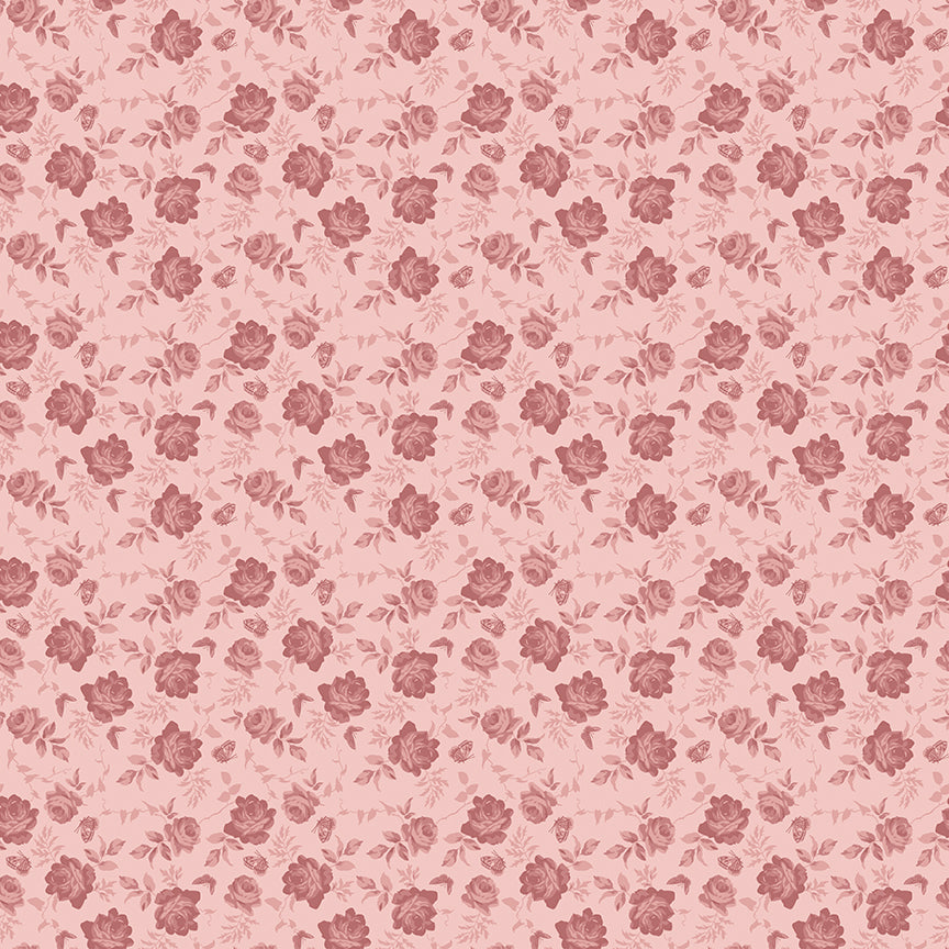 Anne of Green Gables Tone-on-Tone Pink Floral Fabric