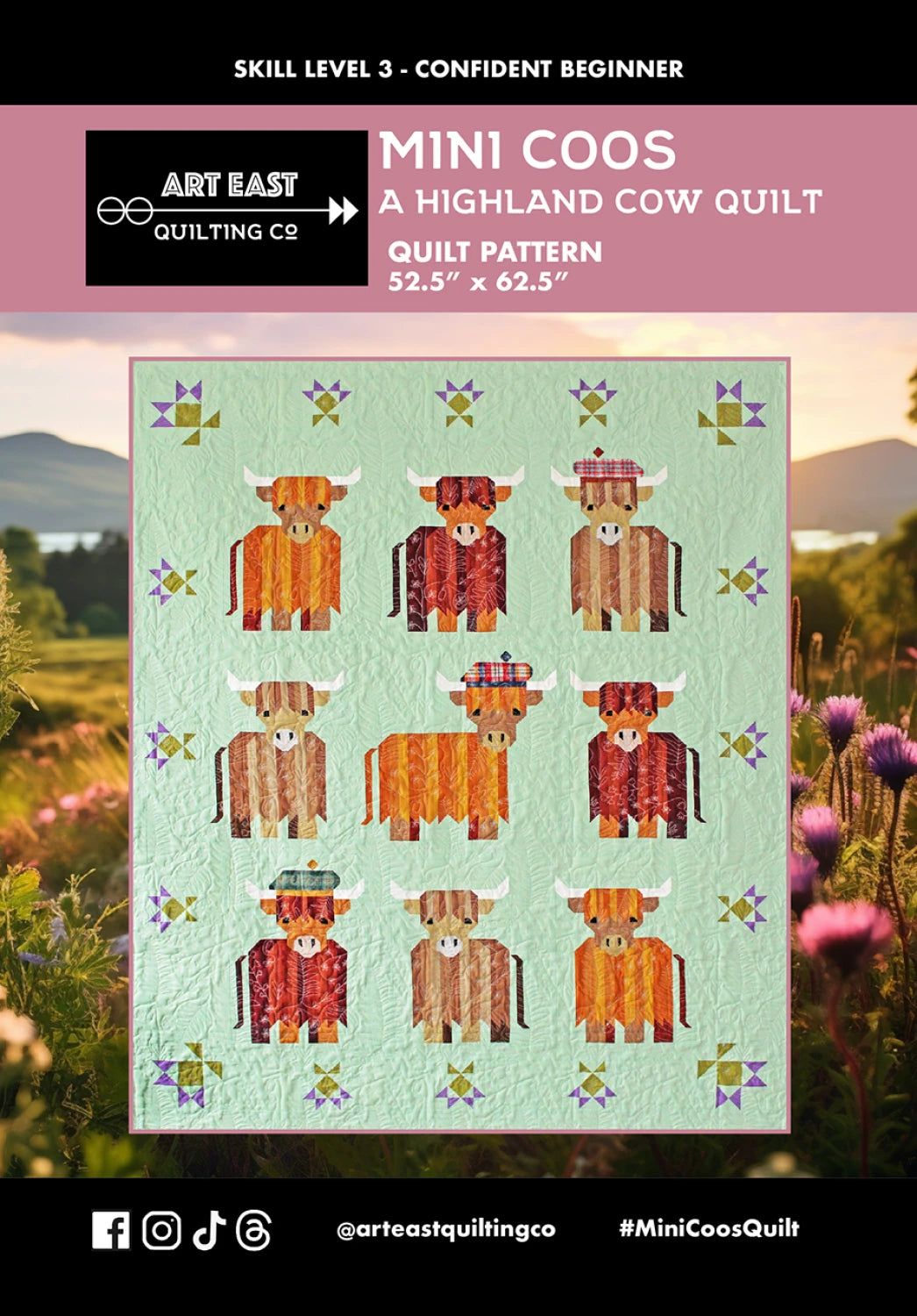 Asher Quilt Pattern Mini Coos A Highland Cow Quilt Pattern – Habernashery