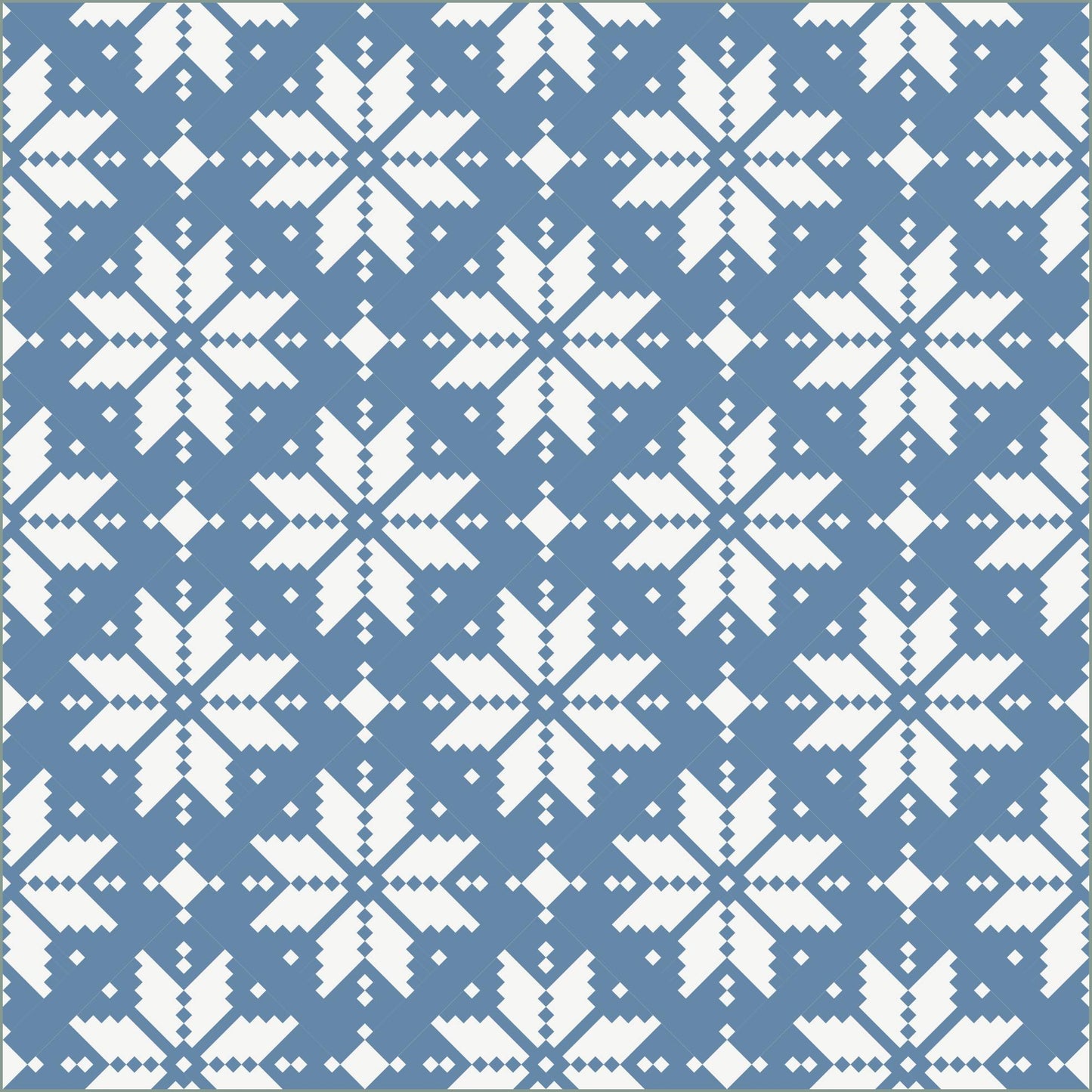 Knitted Star (Traditional/Bed Size) Fabric Quilt Kit - Curated by Habernashery