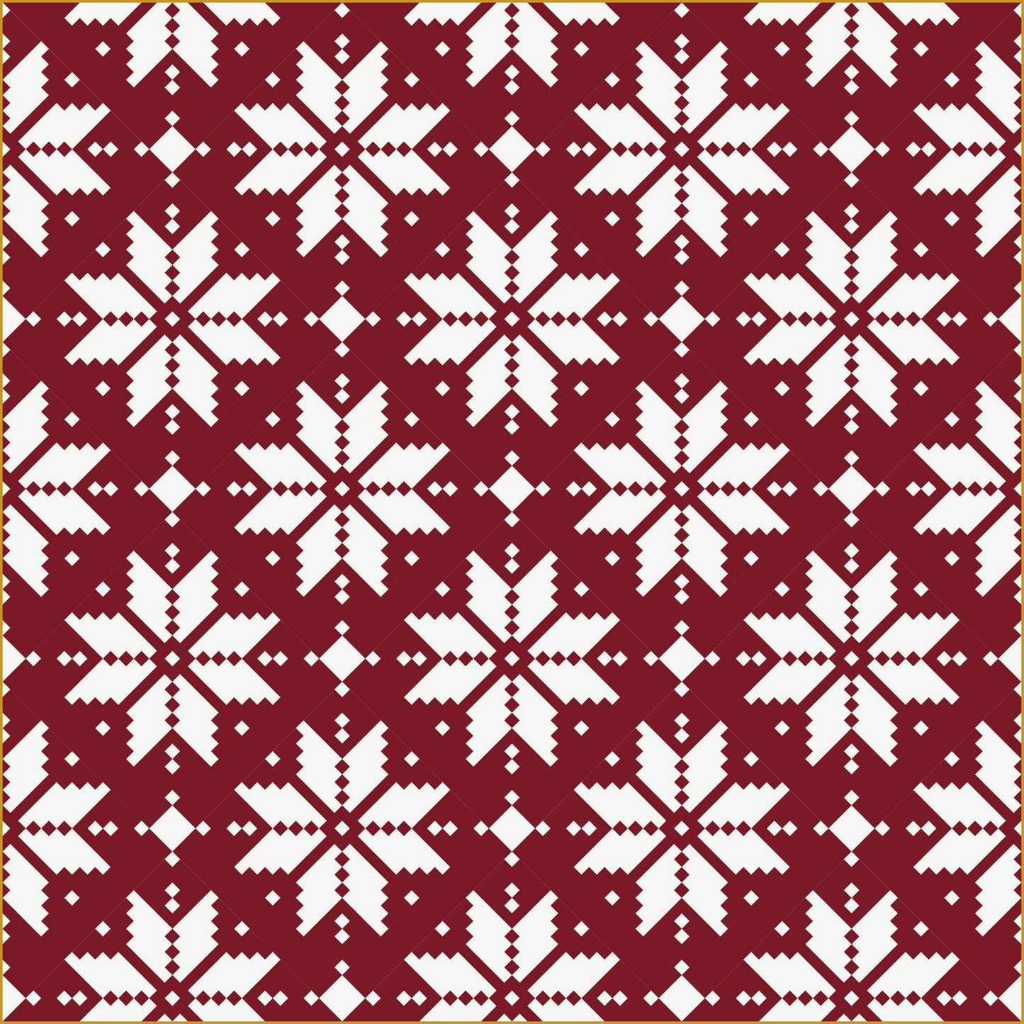 Knitted Star (Traditional/Bed Size) Fabric Quilt Kit - Curated by Habernashery