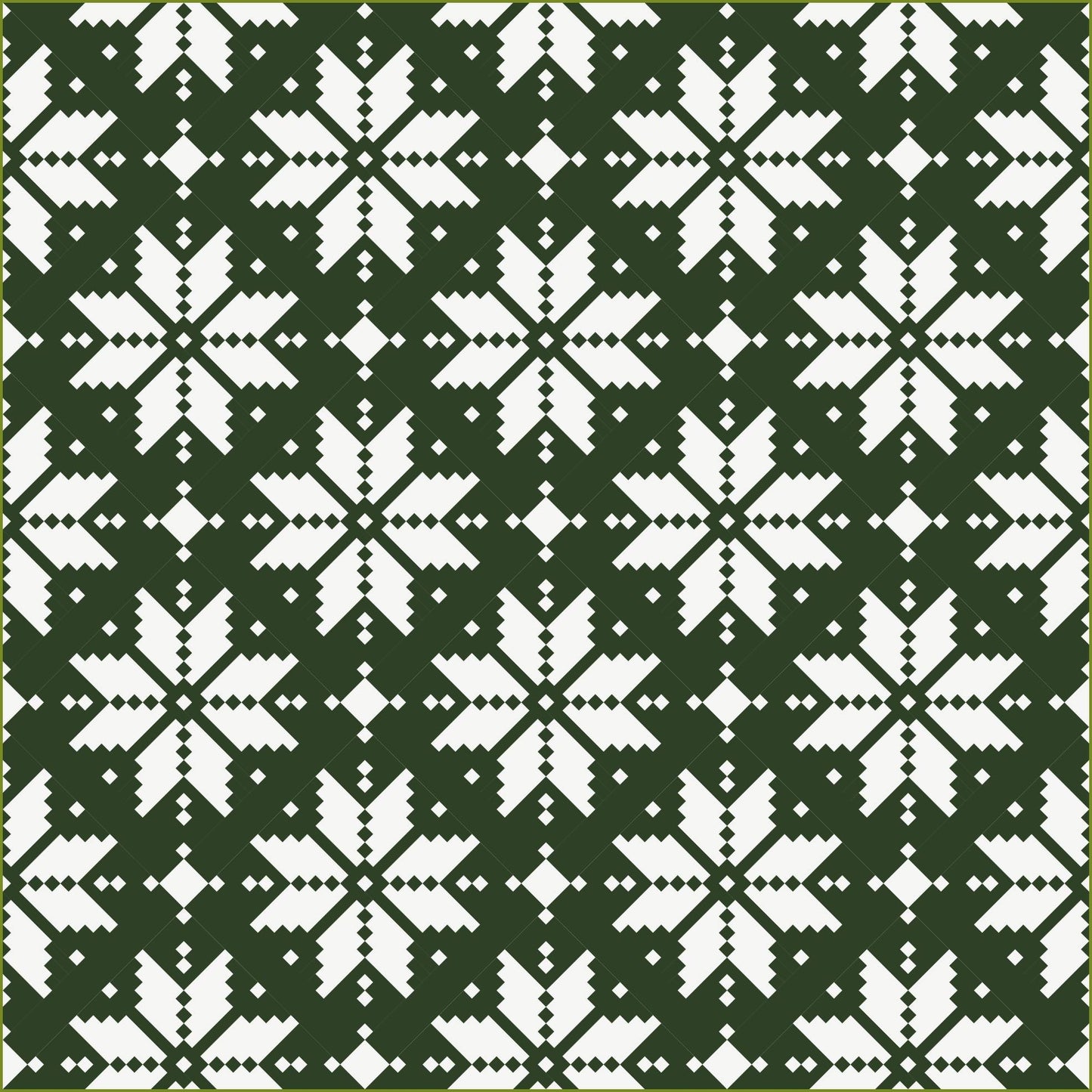 Knitted Star (Traditional/Bed Size) Fabric Quilt Kit - Curated by Habernashery