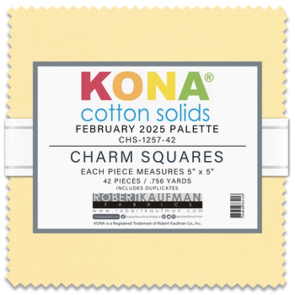 Kona Cotton February 2025 Palette Charm Pack 42 pcs