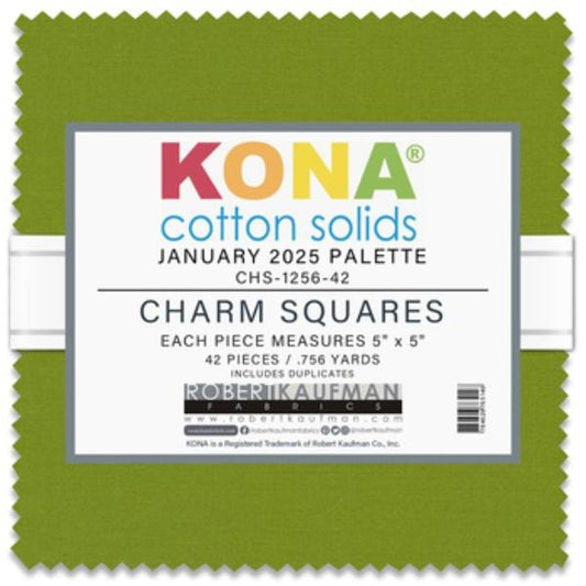 Kona Cotton January 2025 Palette Charm Pack 42 pcs