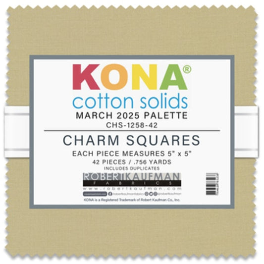 Kona Cotton March 2025 Palette Charm Pack 42 pcs