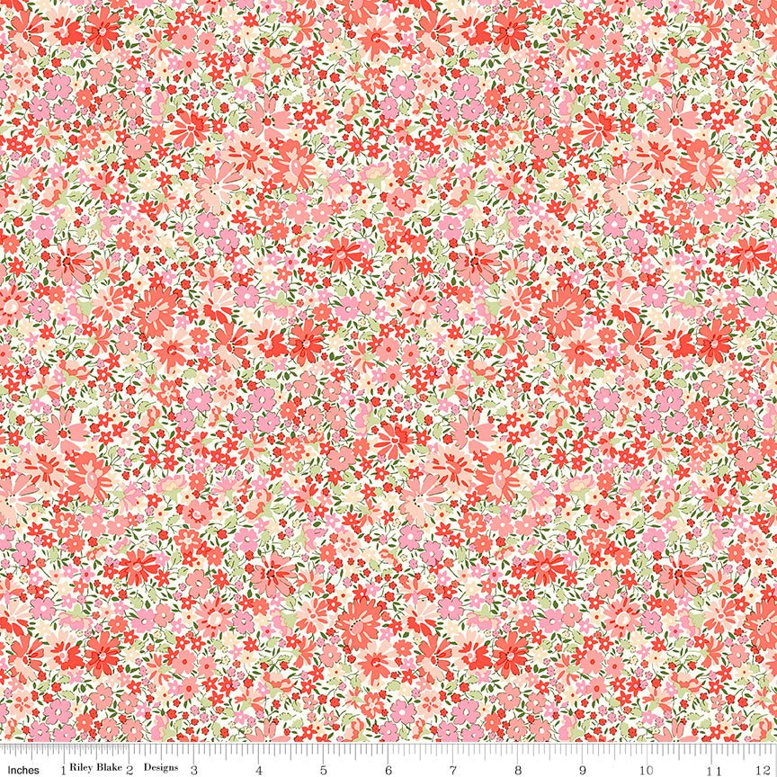 PREORDER: Liberty Romantic Florals Velasco Meadow C Quilting Fabric