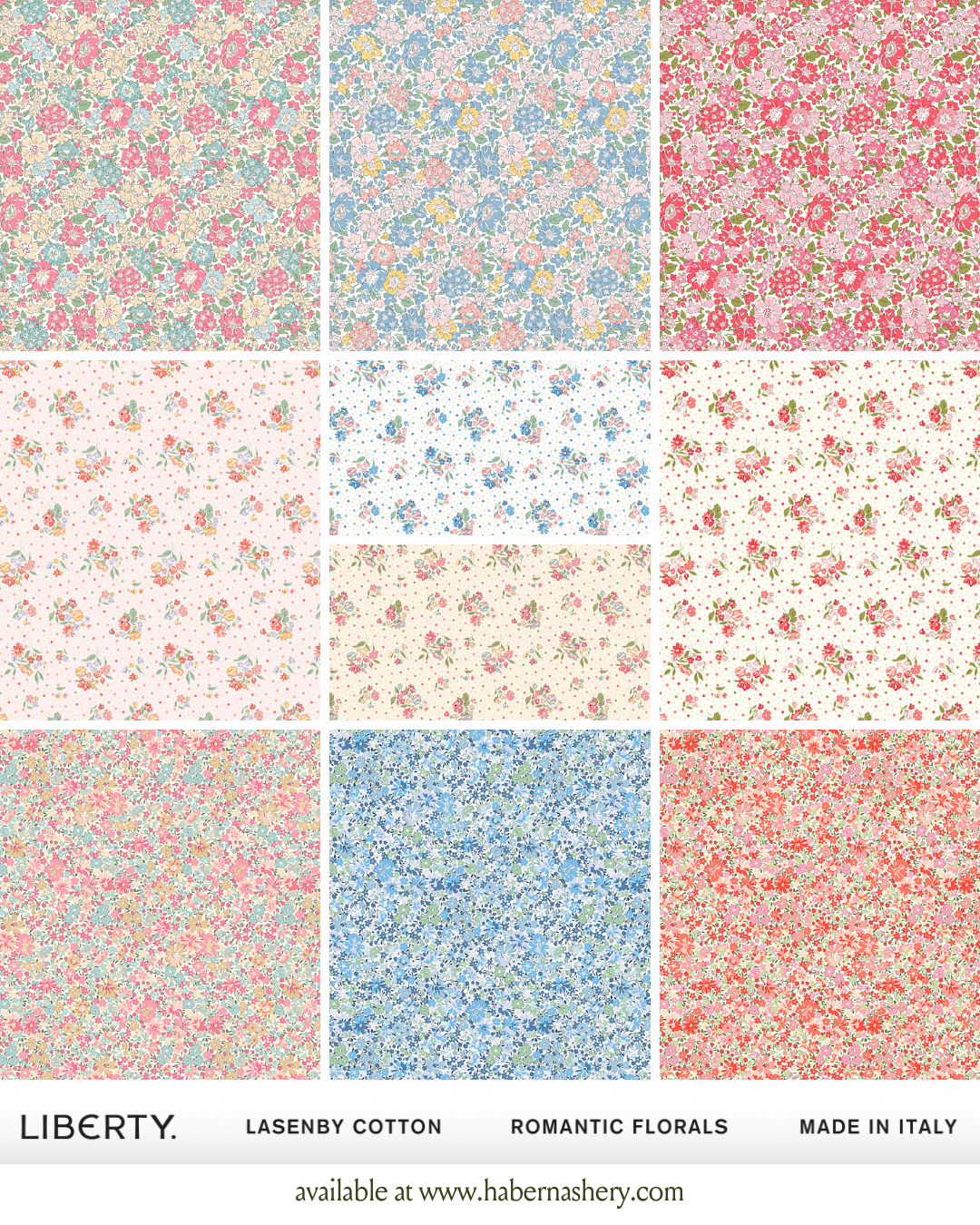 PREORDER: Liberty Romantic Florals Lasenby Roll, 40 Pcs.