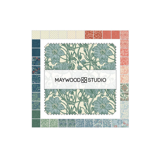 Maywood Studio Cottage Flowers Pre Cut 5in Squares