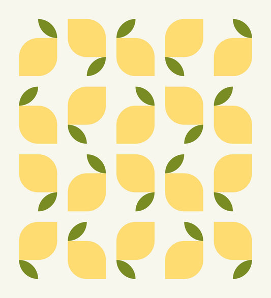 Memi's Lemons Quilt Kit - Throw Size - Curated by Habernashery
