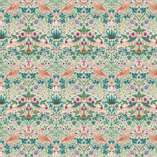 Mini Strawberry Thief (Mineral) Bedford Park Quilting Fabric | Morris & Co from Free Spirit