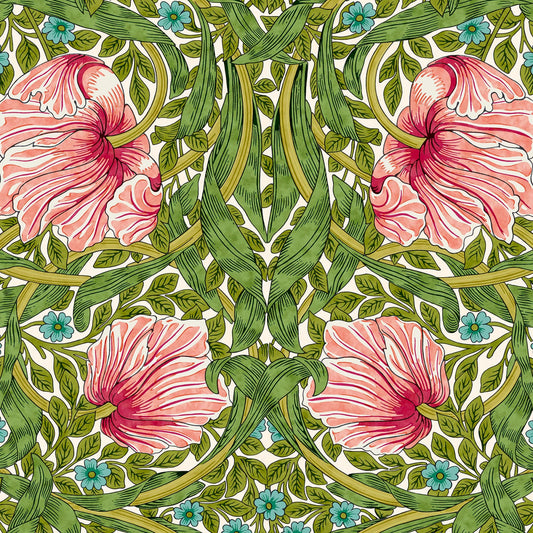 Pimpernel (Green) Bedford Park Quilting Fabric | Morris & Co from Free Spirit