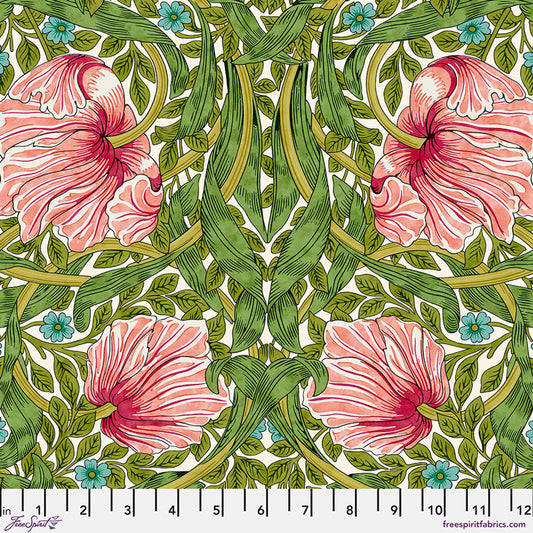 Pimpernel (Green) Bedford Park Quilting Fabric | Morris & Co from Free Spirit