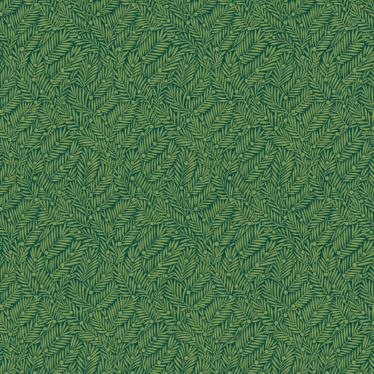 Yew & Aril (Teal) Bedford Park Quilting Fabric | Morris & Co from Free Spirit