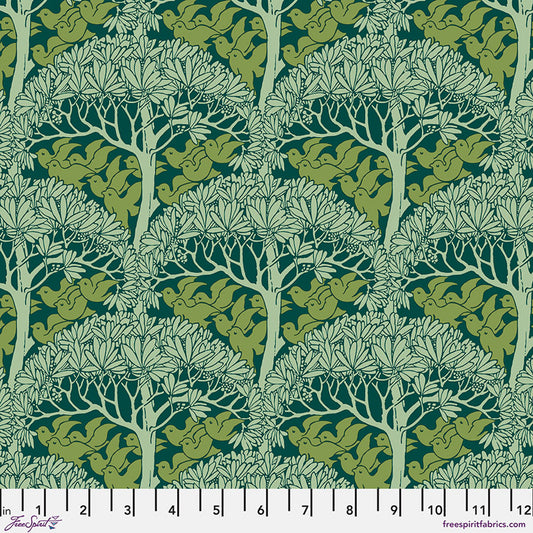 The Savric (Forest) Bedford Park Quilting Fabric | Morris & Co from Free Spirit