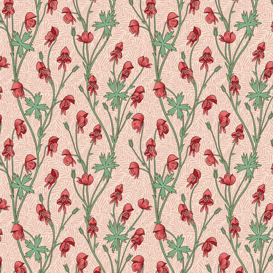 Monkshood (Fuchsia) Bedford Park Quilting Fabric | Morris & Co from Free Spirit