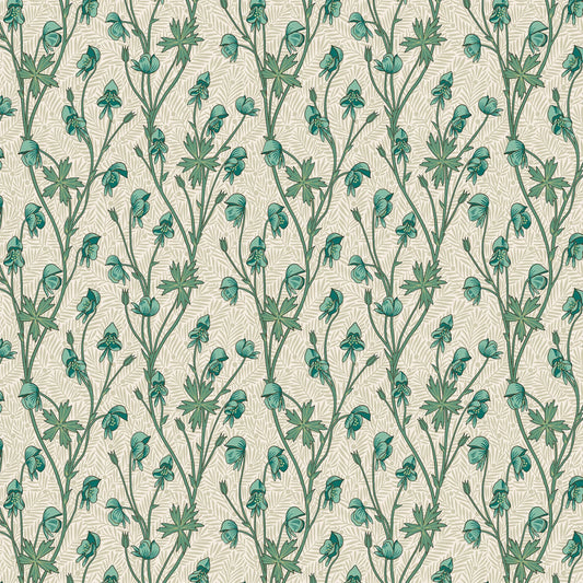 Monkshood (Mineral) Bedford Park Quilting Fabric | Morris & Co from Free Spirit