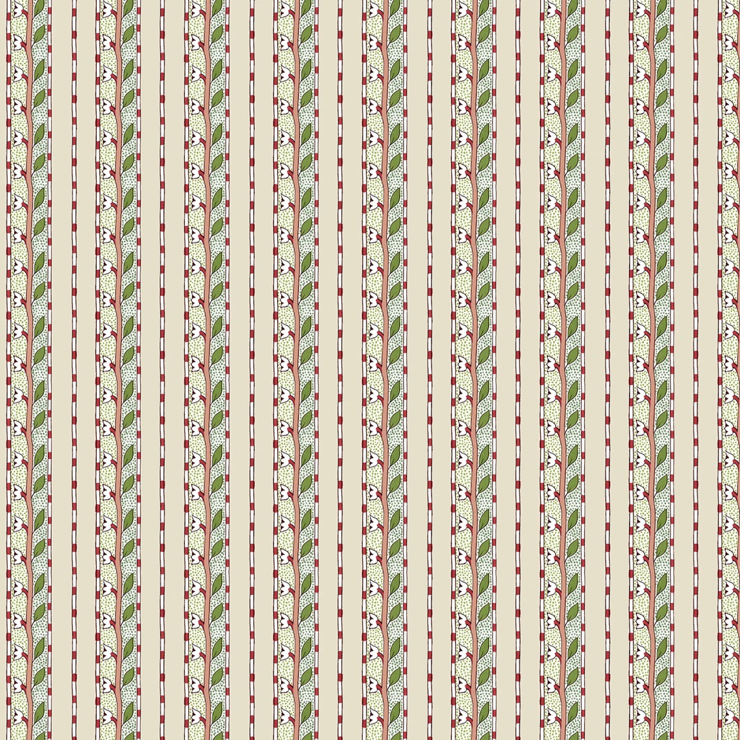 Daffodil Stripe (Ivory) Bedford Park Quilting Fabric | Morris & Co from Free Spirit