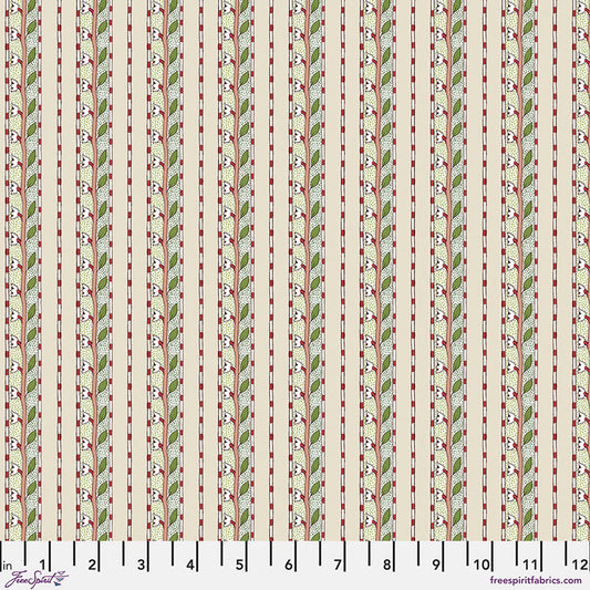 Daffodil Stripe (Ivory) Bedford Park Quilting Fabric | Morris & Co from Free Spirit