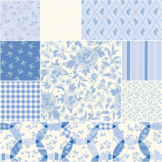 Penelope 1 Yard Bundle Cream, 9 Pcs Quilting Fabric | Riley Blake Designs