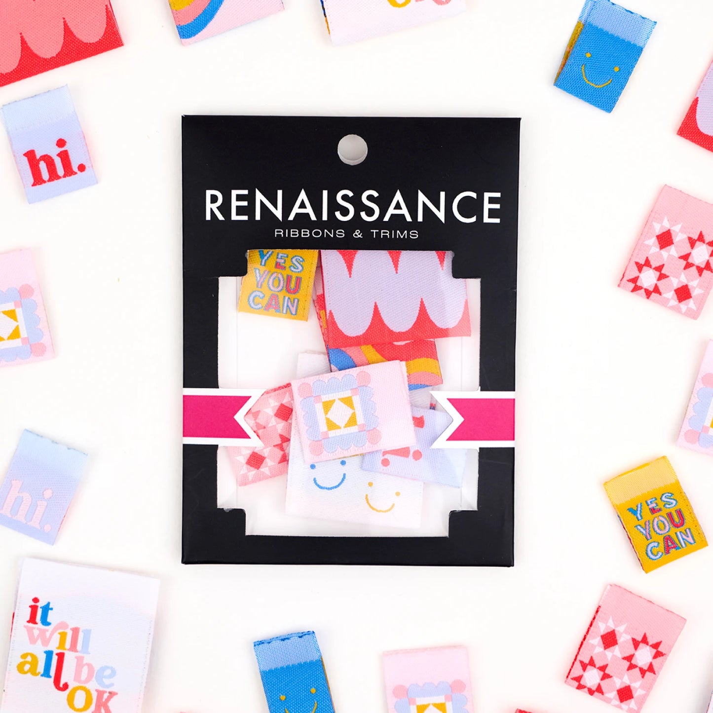 Playful Woven Labels  - Renaissance Ribbons Inc