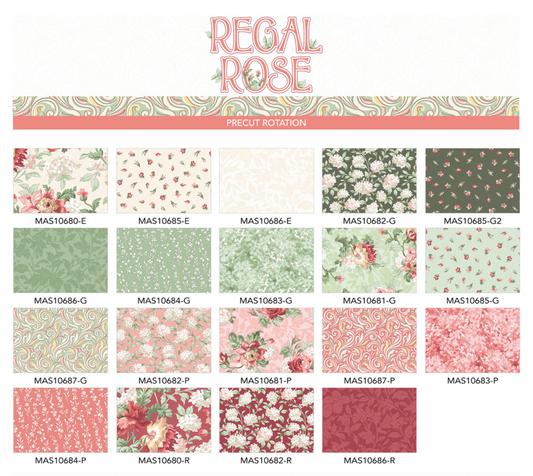 Maywood Studio Regal Rose 19pcs Fat Quarter Bundle