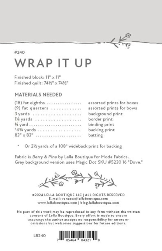 Wrap It Up Quilt Pattern | Lella Boutique