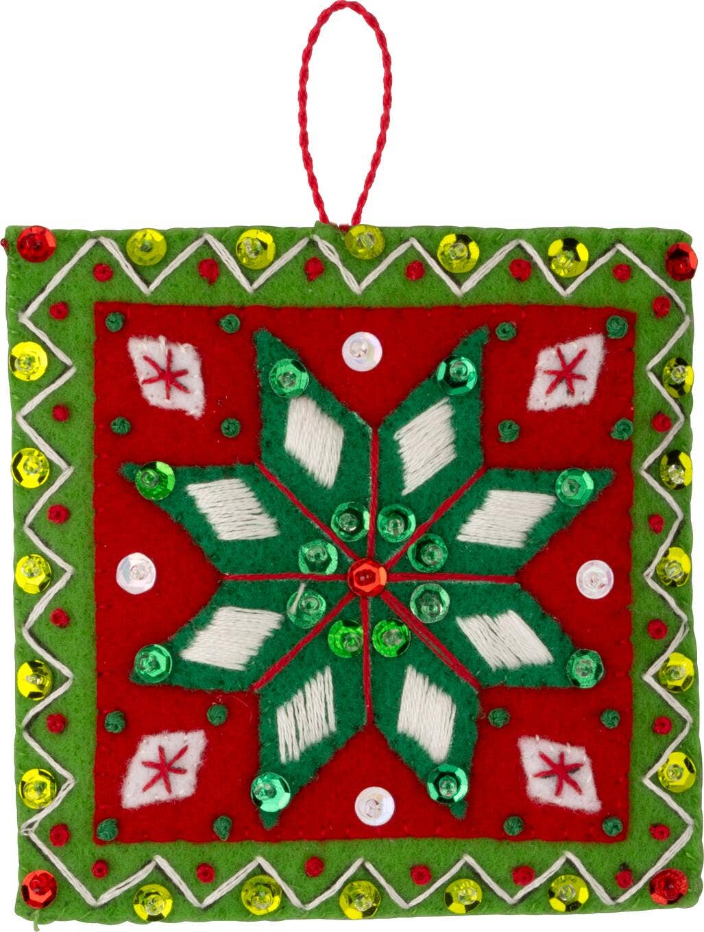 Bucilla® Seasonal Felt Ornaments Kit - Holiday Quilt Squares