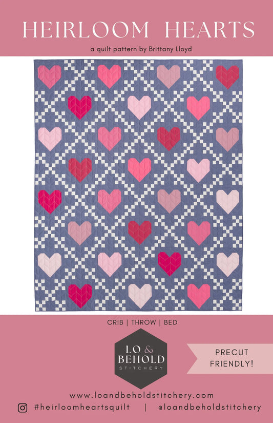 Heirloom Hearts Quilt Pattern | Lo & Behold Stitchery